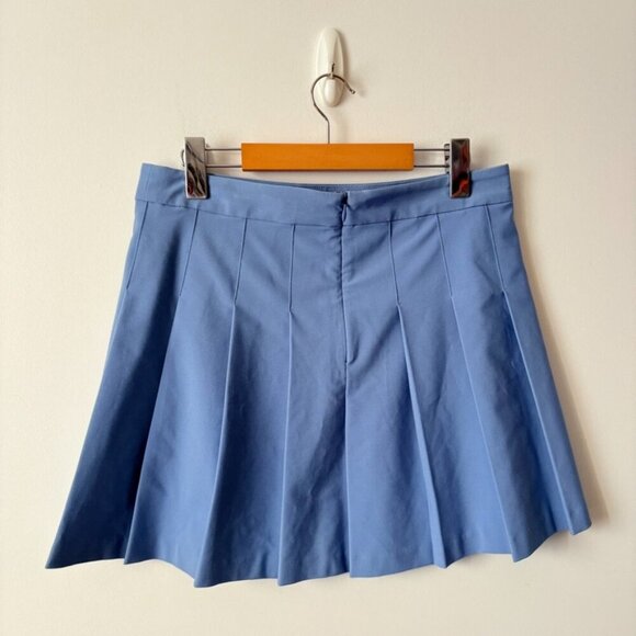 Aritzia Sunday Best Olive Micro Skirt Pleated High Rise Blue Size 10 - Picture 5 of 8